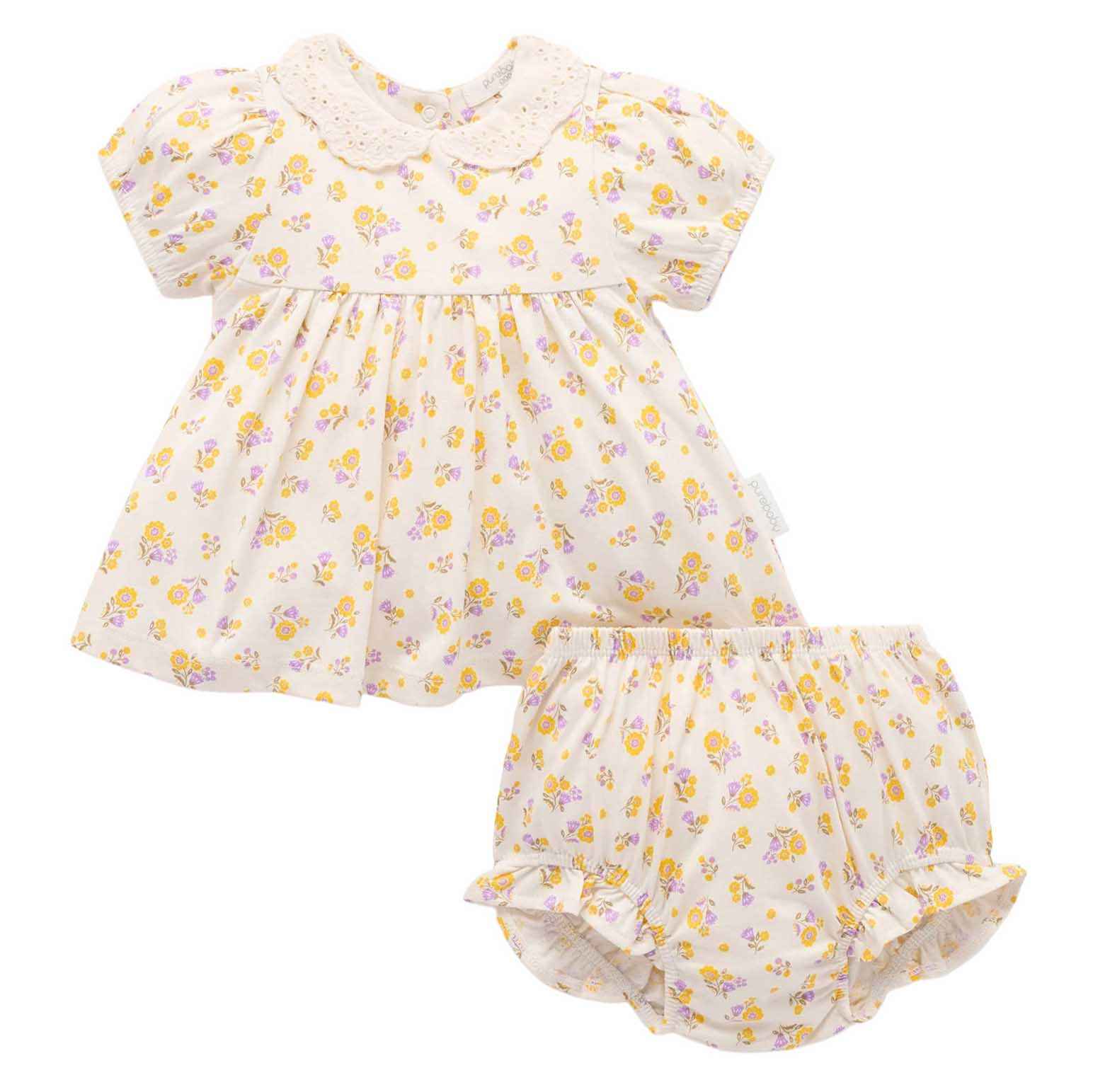 Purebaby Floral Bloomer Set